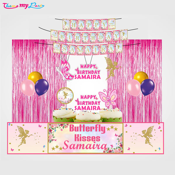 Butterflies & Fairies Birthday Party Decoration Kit - Personalized