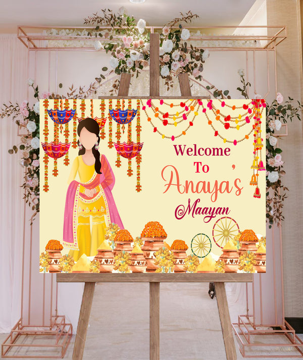 Indian Wedding  Ceremony /Welcome Board for Decoration