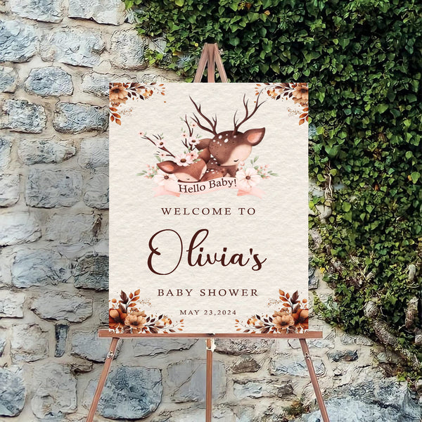 Baby Shower Welcome Board Sign for Decoration