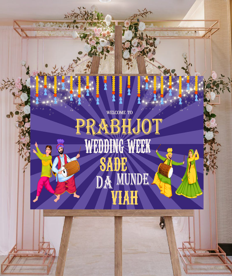 Indian Wedding  Ceremony /Welcome Board for Decoration