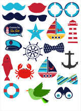 Nautical Theme Birthday Party Photo Booth Props Kit