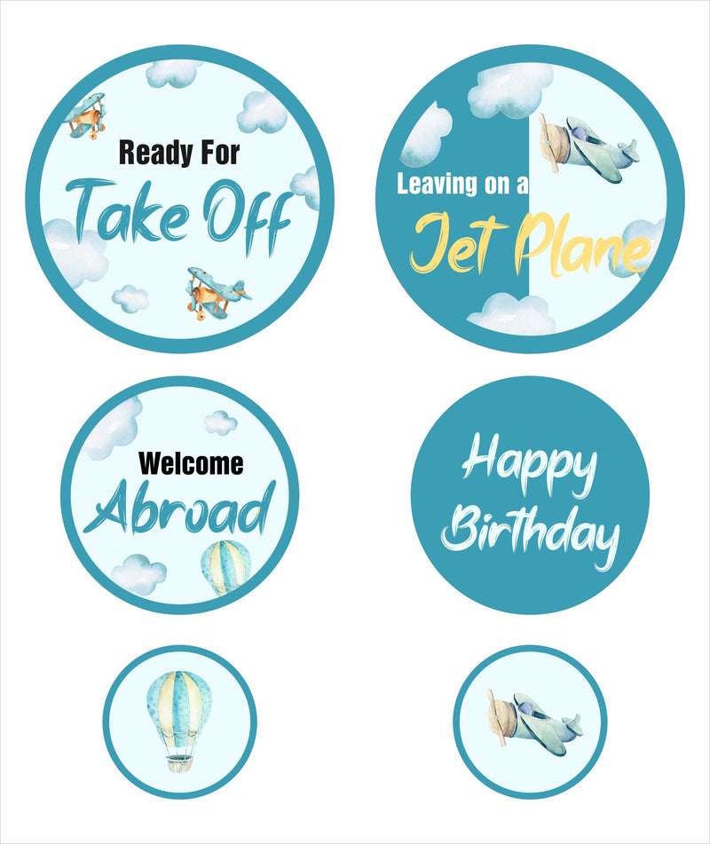 Air Plane Theme Birthday Party Table Confetti