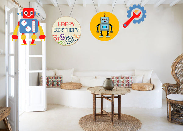 Robot Theme Birthday Party Theme Hanging Set for Decoration