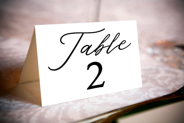 Modern Minimalist Wedding Table Numbers/ Table Placecards