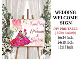 Indian Punjabi Wedding Anand Karaj  Ceremony Welcome Board for Decoration