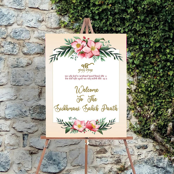 Sukhmani Sahib Path Welcome Sign Board for Decoration