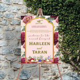 Indian Punjabi Wedding Anand Karaj Ceremony Welcome Board for Decoration