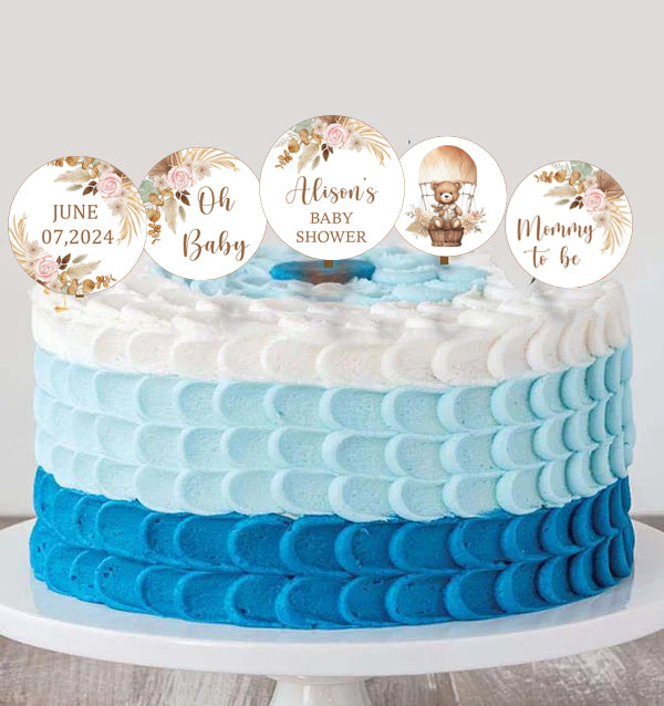 Boho Theme Baby Shower Party Cake Decorating Kit