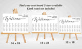 Modern Minimalist Theme Wedding Find your Seat Sitting Layout