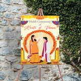 Haldi Ceremony Welcome Board for Decoration