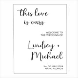 Modern Minimalist Theme Wedding Welcome Sign Board for Decoration