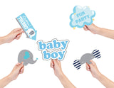 Baby Elephant Birthday Party Photo Booth Props Kit Set of 20