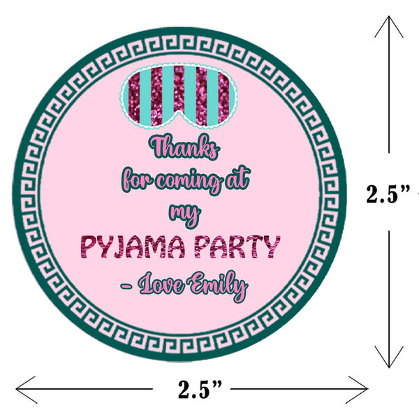 Pyjama Theme Birthday Party Thank You Tags/Return Gift tags