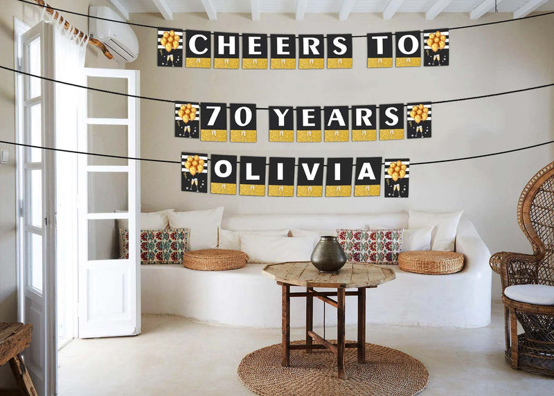 70th  Birthday Party Banner for Decoration