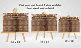 Rustic Theme Wedding Find your Seat Sitting Layout