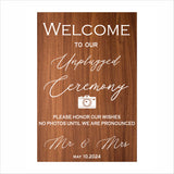 Unplugged Ceremony Wedding Sign Board for Decoration