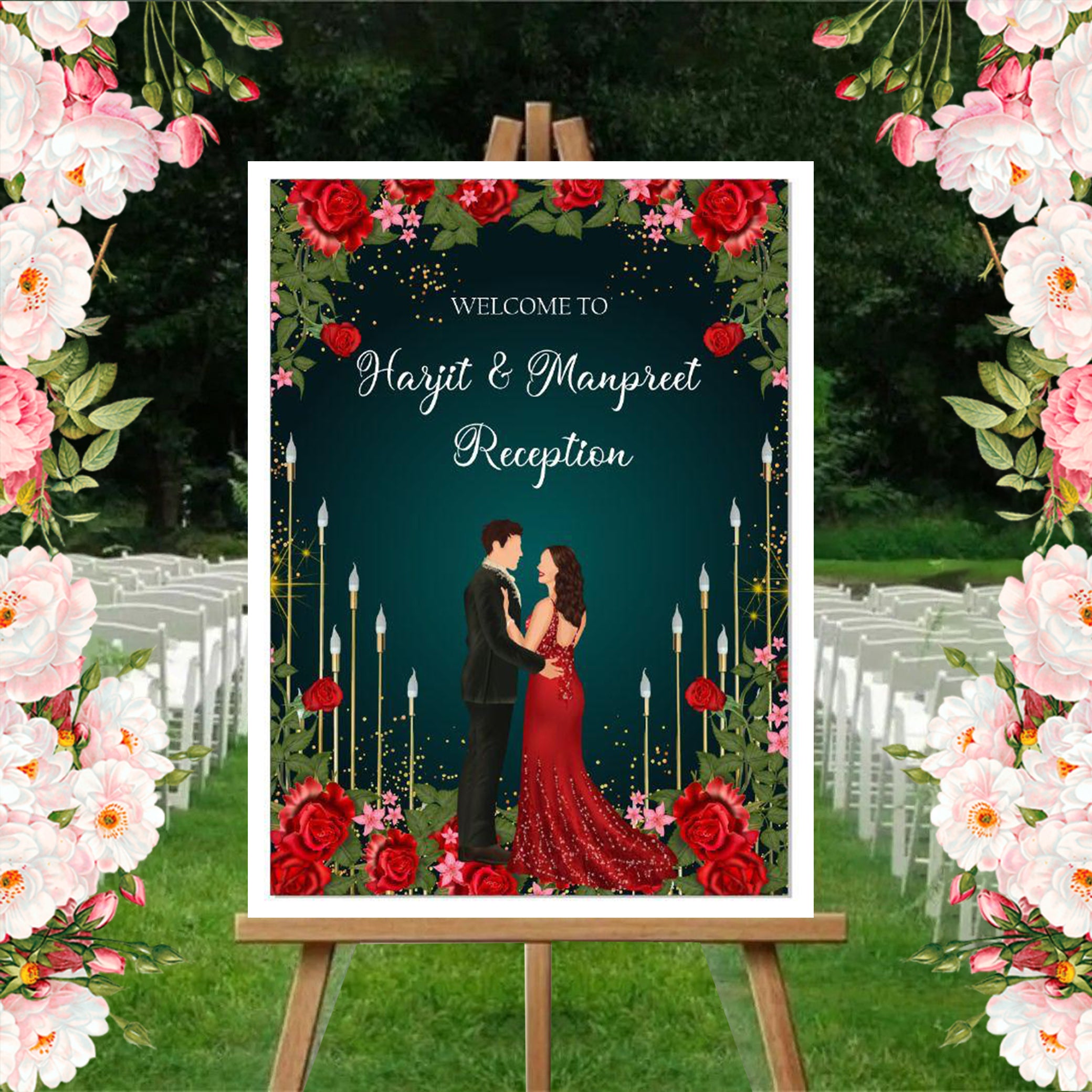 Buy Reception Party Welcome Board | Party Supplies | Thememyparty ...