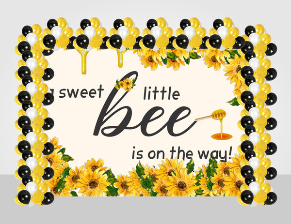 "What It Will Bee" Baby Shower Party Decoration Kit With Backdrop.