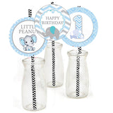 Baby Elephant Birthday Party Paper Decorative Straws