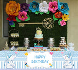 Baby Elephant Birthday Party Long Banner for Decoration