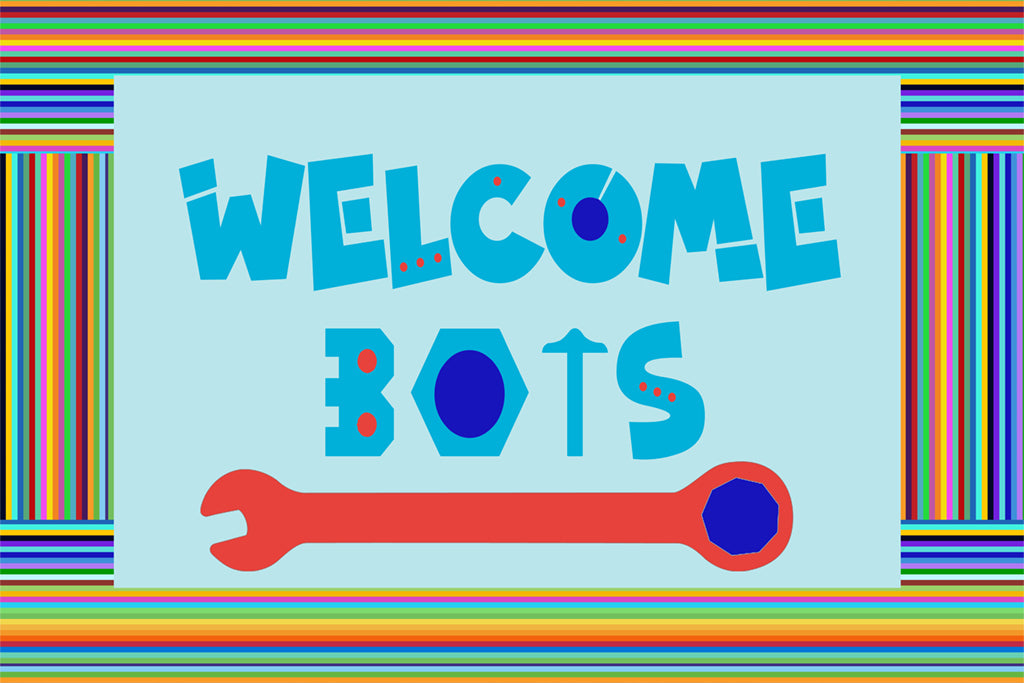Robot Theme Birthday Table Mats for Decoration