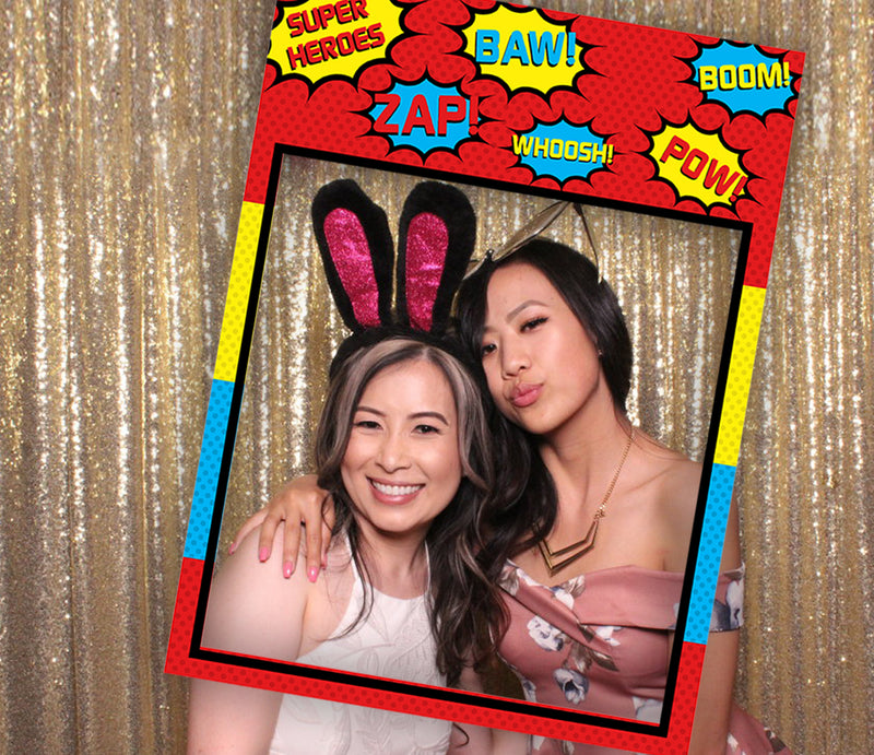 Super Hero Birthday Party Selfie Photo Booth Frame