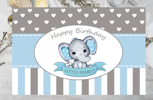 Baby Elephant Birthday Table Mats for Decoration