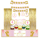 Ballerina Birthday Party Decoration Kit - Personalized