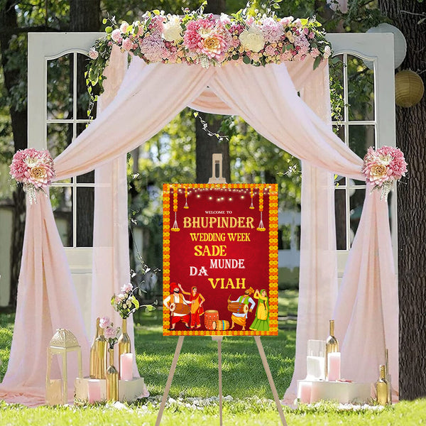 Indian Wedding  Ceremony /Welcome Board for Decoration