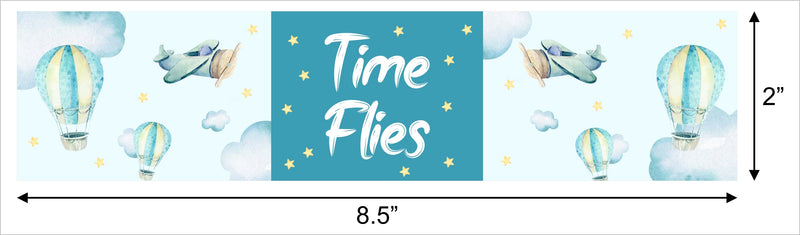 Air Plane Theme Birthday Party Water Bottle Labels