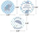 Baby Elephant Birthday Party Cupcake Toppers for Decoration