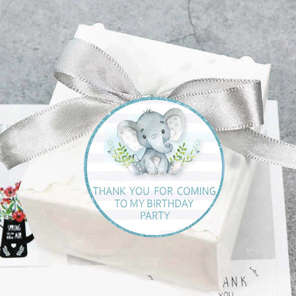 Baby Elephant Birthday Party Thank You Tags/Return Gift tags