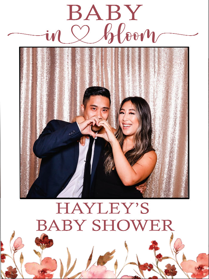 Boho Theme Baby Shower Party Selfie Photo Booth Frame