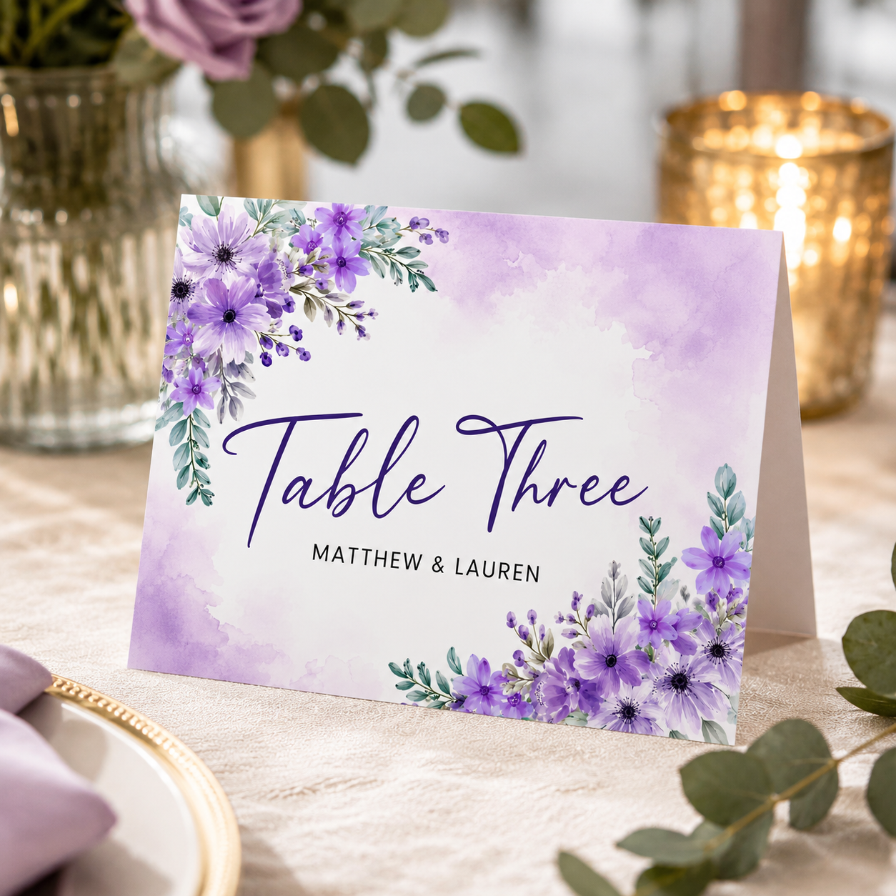 Wedding Table Numbers / Table Place Cards