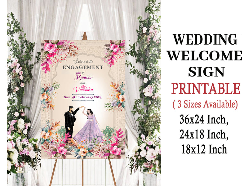 Engagement Ceremony Welcome Board for Decoration