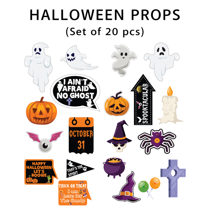 Halloween Theme Party Photo Booth Props Kit