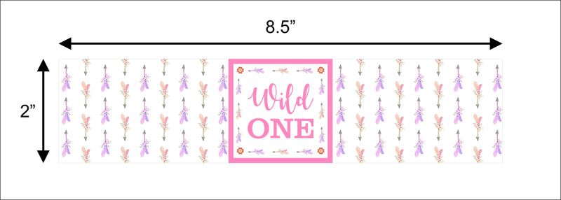 Wild One Theme Water Bottle Labels