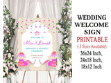 Mehndi Ceremony Indian Wedding Welcome Board Sign for Decoration