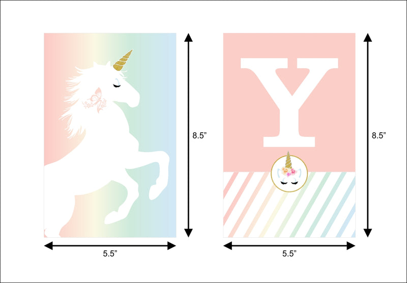 Unicorn Birthday Party Banner for Decoration