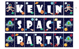 Space Theme Birthday Party Banner for Decoration