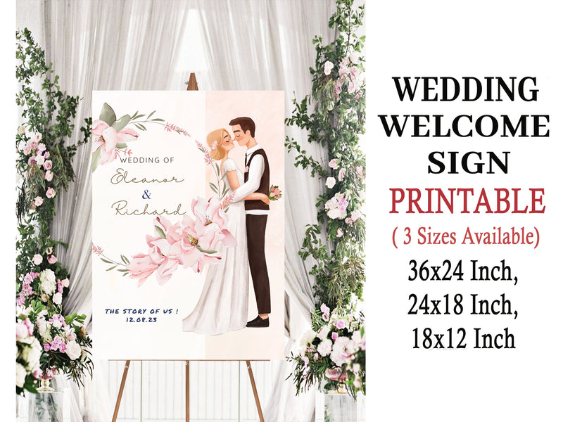 Wedding Welcome Sign Board for Decoration