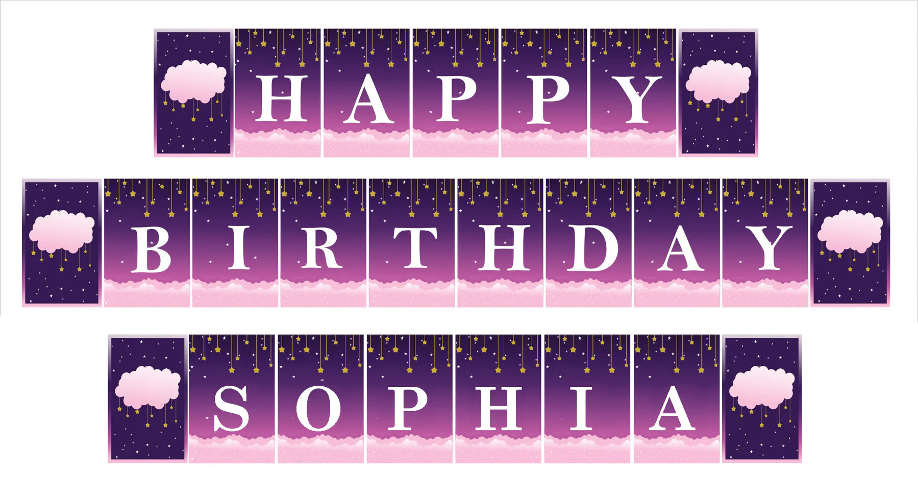 Twinkle Twinkle Little Star Theme  Birthday Party Banner for Decoration
