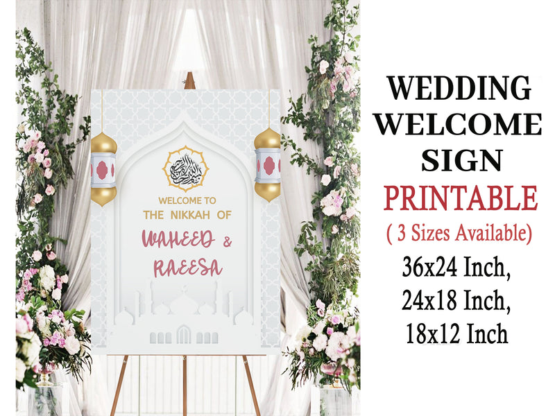 Islamic Wedding Sign/Nikkah Ceremony Board for Decoration