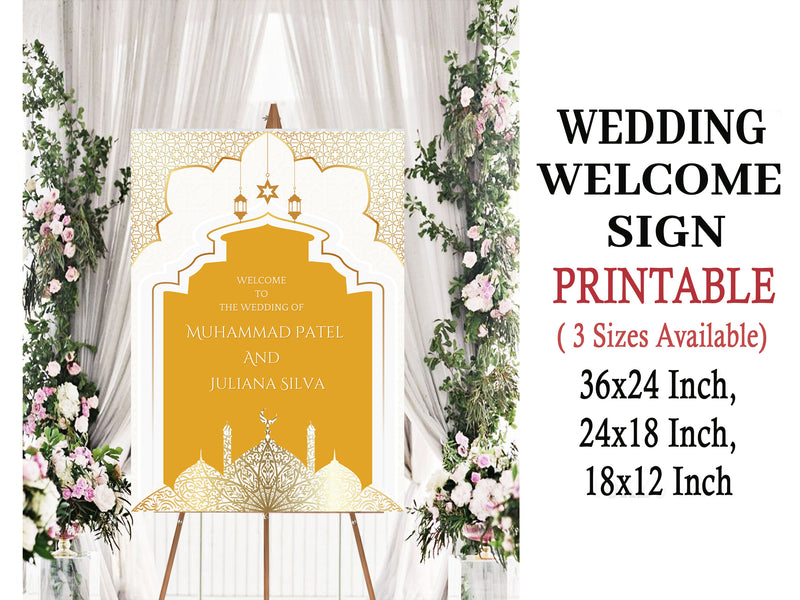 Islamic Wedding Sign Nikkah Ceremony Board for Decoration