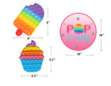 Pop It Birthday Party Table Toppers for Decoration