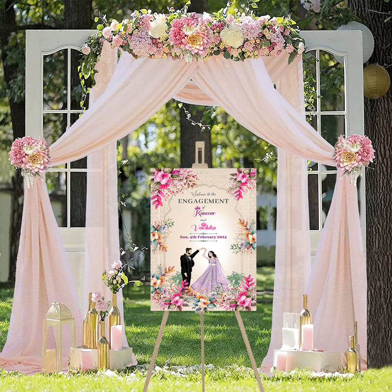 Engagement Ceremony Welcome Board for Decoration