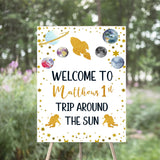 First Trip Around The Sun Theme Birthday Party Yard Sign/Welcome Board