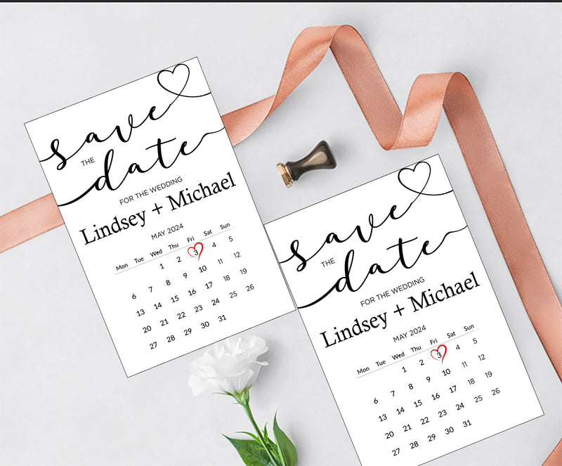 Modern Minimalist Save the date  E- Invite/Printed Invitation