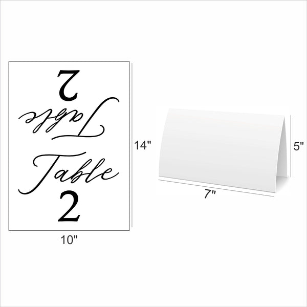 Modern Minimalist Wedding Table Numbers/ Table Placecards