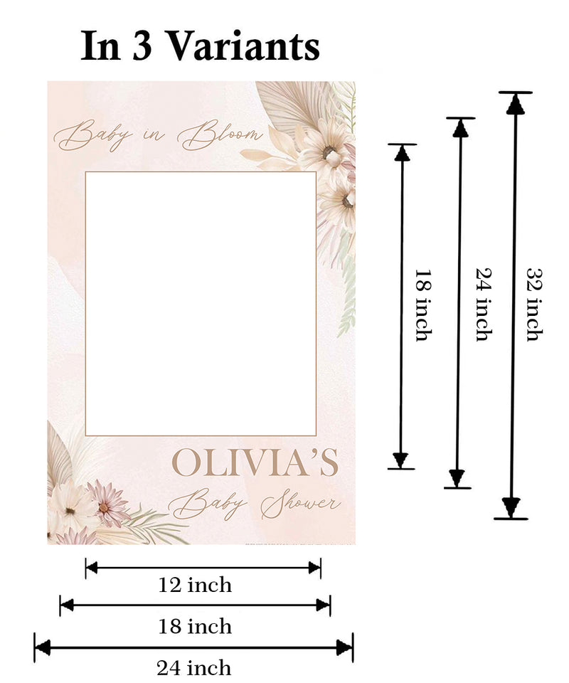 Baby Shower Party Selfie Photo Booth Frame